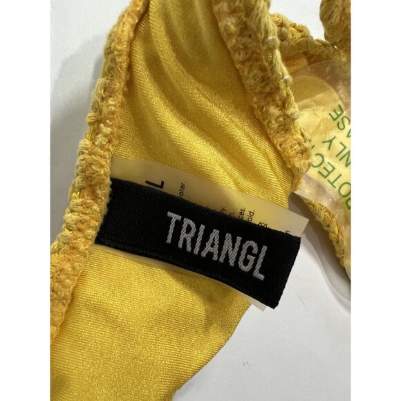 Triangl Swimwear Crochet Thong Bikini in Yellow - Picture 3 of 3